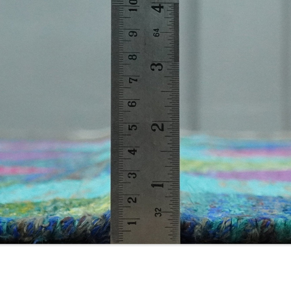 5x8 Hand Knotted Multicolor Modern Geometric Recycled Silk Area Rug