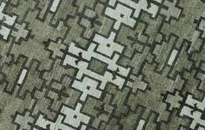 5x8 Hand Knotted Beige and Ivory Modern Contemporary Recycled Silk Area Rug