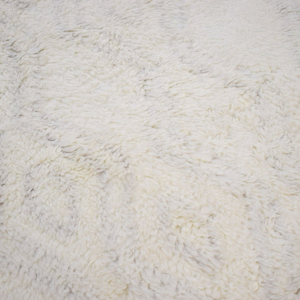 Quick Ship Modern Beige And Charcoal Hand Loom 4x6 Wool Rug
