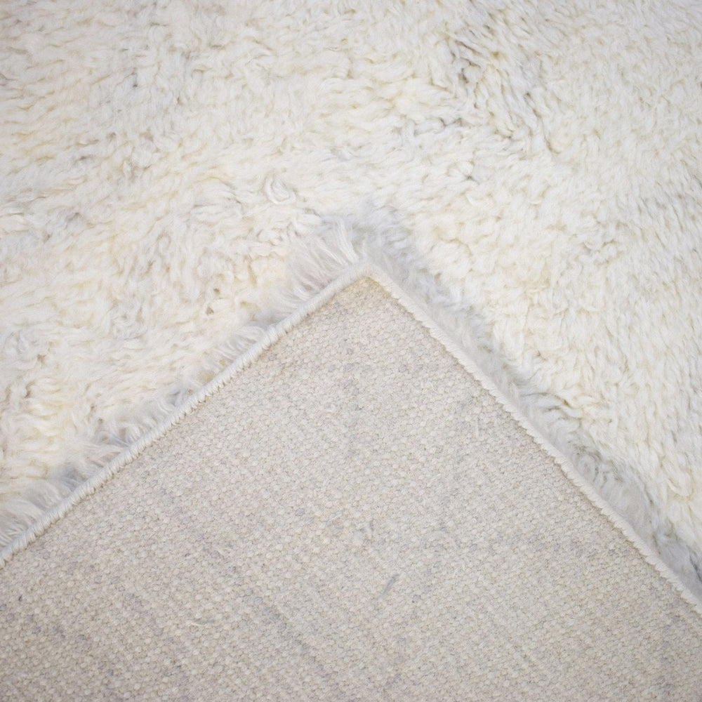 Beige and Charcoal Modern Handmade 5x8 Wool Area Rug