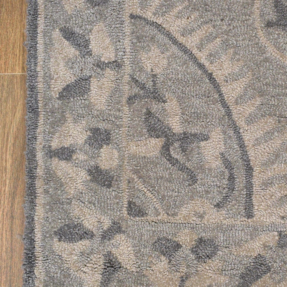 Gray Traditional Style Hand Tufted Wool 5x8 Area Rug