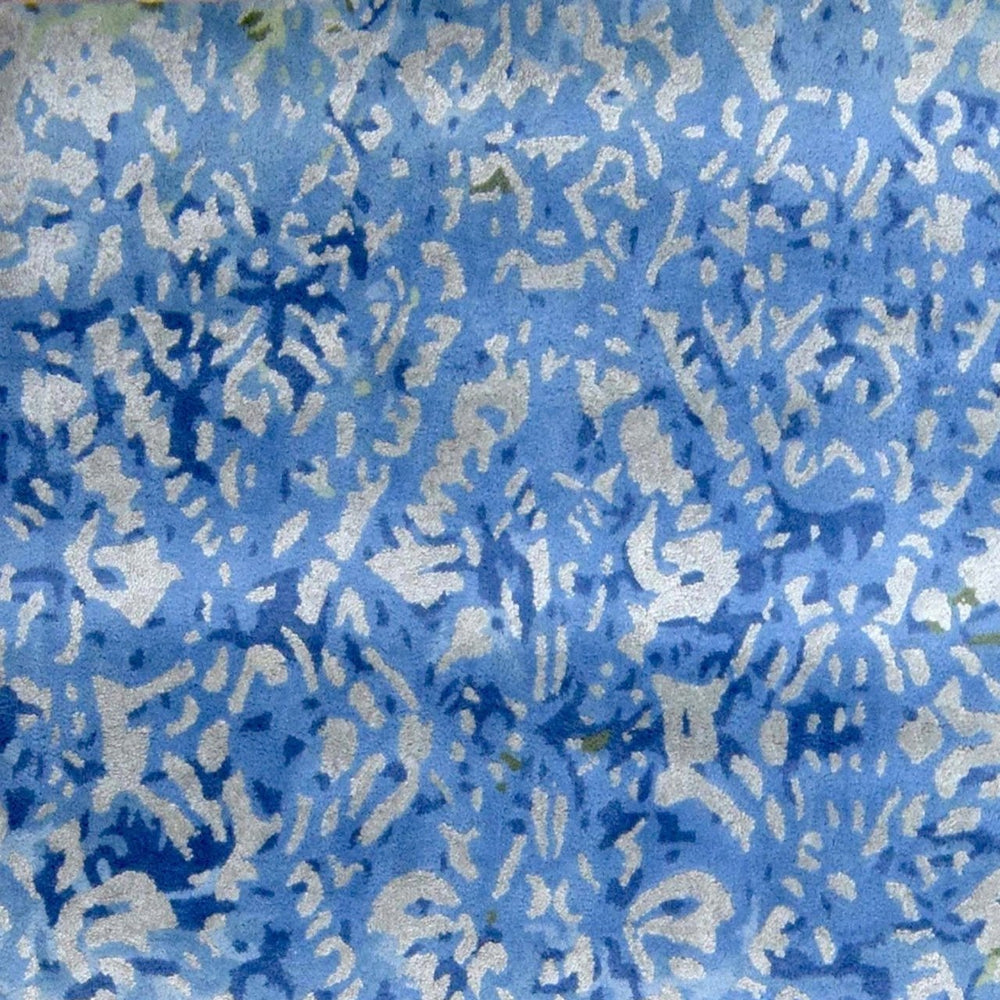 Blue Modern Style Hand Tufted Wool And Viscose 5x8  Area Rug