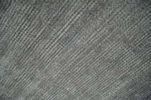 Modern Solid Gray Hand Woven 5x8 Wool and Viscose Rug