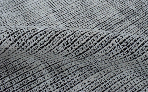 Modern Contemporary Black and White Hand Loom Wool 5x8 Area Rug
