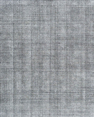 Modern Contemporary Black and White Hand Loom Wool 5x8 Area Rug