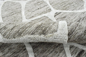 Modern Contemporary Brown Hand Tufted Wool 5x8 Area Rug