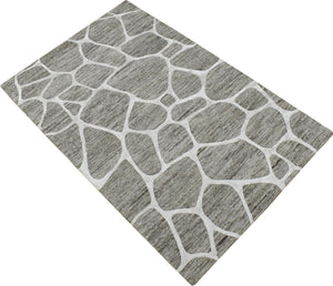 Modern Contemporary Brown Hand Tufted Wool 5x8 Area Rug