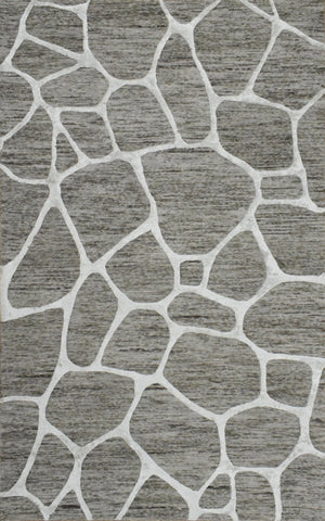 Modern Contemporary Brown Hand Tufted Wool 5x8 Area Rug