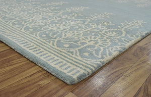 Hand Tufted 5x8 Gray And Beige Modern Style Wool Area Rug