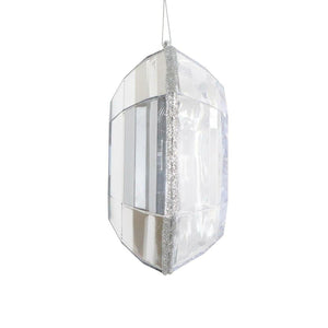 6" Acrylic Square Jewel Ornament: Clear