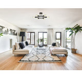6 Light Modern Sputnik Lights Semi Flush Mount Ceiling Light Black Finished - Tuesday Morning - Ceiling Lights