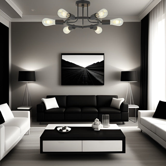 6-light-modern-sputnik-lights-semi-flush-mount-ceiling-light-black-finished-Ceiling-Light-Fixtures