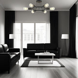 6 Light Modern Sputnik Lights Semi Flush Mount Ceiling Light Black Finished - Tuesday Morning - Ceiling Lights