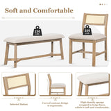 6 - Piece Dining Set with Rectangular Table and 4 Upholstered Chairs - Dining Room Sets