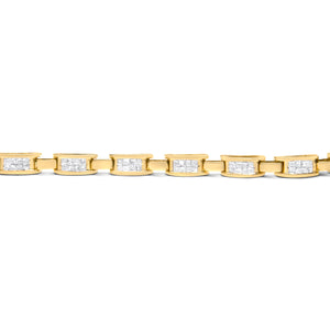 14K Yellow Gold Princess-Cut Diamond Links of Love Bracelet (2.00 cttw, H-I Color, SI2-I1 Clarity)