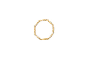 14K Yellow Gold Princess and Baguette Cut Diamond Beaded Bracelet (3.00 cttw, H-I Color, SI1-SI2 Clarity)