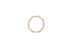 14K Yellow Gold Princess and Baguette Cut Diamond Beaded Bracelet (3.00 cttw, H-I Color, SI1-SI2 Clarity)