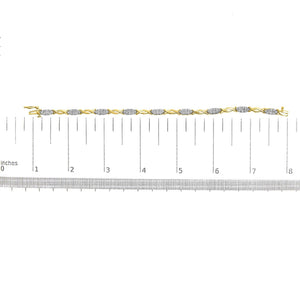 10K Yellow Gold 1.00 Cttw Round-Cut Diamond Spiral Link 7" Bracelet (H-I Color, I2-I3 Clarity)