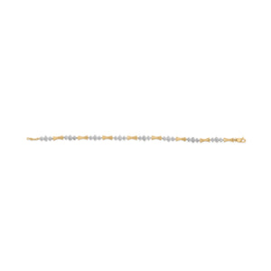 10k Gold 1/3 Cttw Diamond Miracle Set Alternating Bar and Link Bracelet (I-J Color, I1-I2 Clarity) - 7.75" Inches