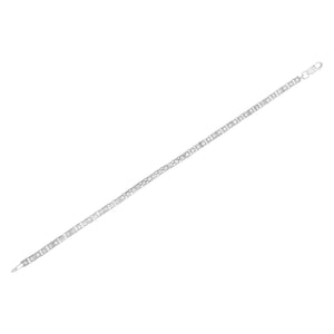 .925 Sterling Silver 1.0 Cttw Diamond Square Hybrid Link 7" Tennis Bracelet (I-J Color, I2-I3 Clarity)