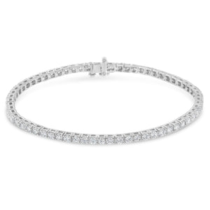 IGI Certified 5.0 Cttw Cut Diamond 14K White Gold Classic 7â€ Tennis Bracelet (H-I Color, I1-I2 Clarity)