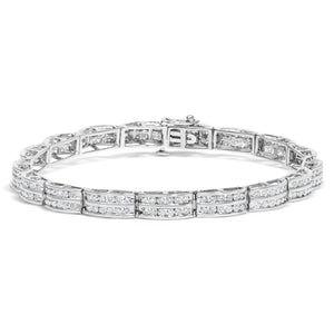 14K White Gold Round-Cut Diamond Bracelet (3.22 cttw, H-I Color, I1-I2 Clarity)