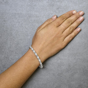 14K White Gold Round-Cut Diamond Bracelet (3.22 cttw, H-I Color, I1-I2 Clarity)