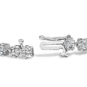 14K White Gold Round Diamond Bracelet (2.00 cttw, H-I Color, I1-I2 Clarity)