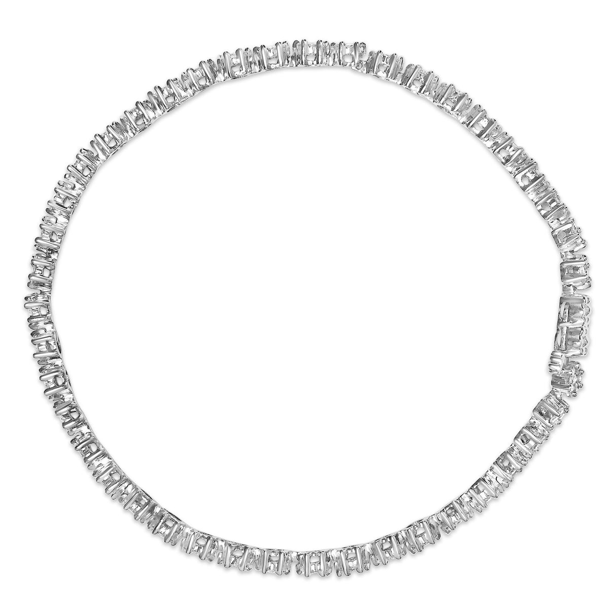 14K White Gold Round Diamond Bracelet (2.00 cttw, H-I Color, I1-I2 Clarity)