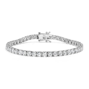 14K Gold Lab-Grown Round Diamond Four-Prong Tennis Bracelet