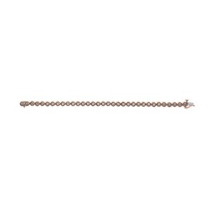 .925 Sterling Silver 1/4 Cttw Diamond 7" Open Circle Wheel Link Tennis Bracelet (I-J Color, I2-I3 Clarity)
