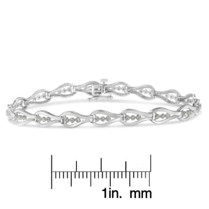 Sterling Silver Diamond Link Bracelet (0.5 cttw, I-J Color, I3 Clarity)