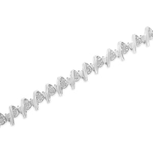 .925 Sterling Silver 1/2 Cttw Diamond Miracle-Set 7" Tennis Bracelet (I-J Color, I3 Clarity)