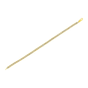 10K Yellow Gold Plated .925 Sterling Silver 1 cttw Prong-Set Diamond Pear Shape Link Bracelet (I-J Color, I1-I2 Clarity) - 7.25"