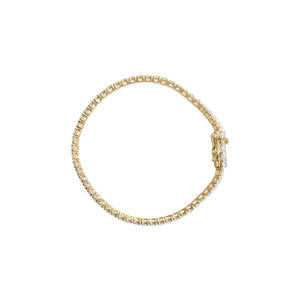14K Yellow Gold Plated .925 Sterling Silver 5.00 cttw 4-Prong Set Brilliant Round-Cut Diamond Classic Tennis Bracelet (J-K Color, I2-I3 Clarity) - Size 7.25"