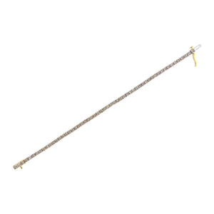 14K Yellow Gold Plated .925 Sterling Silver 5.00 cttw 4-Prong Set Brilliant Round-Cut Diamond Classic Tennis Bracelet (J-K Color, I2-I3 Clarity) - Size 7.25"