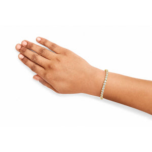 14K Gold Lab-Grown Round Diamond Four-Prong Tennis Bracelet