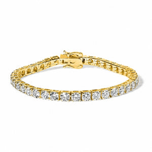 14K Gold Lab-Grown Round Diamond Four-Prong Tennis Bracelet