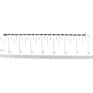 .925 Sterling Silver Black and White Diamond Tennis Bracelet (I-J Color, I2-I3 Clarity) - 7.25" Inches