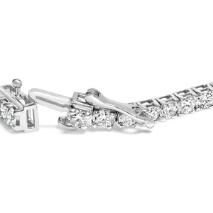 14K White Gold 7.0 cttw 4-Prong Set Lab Grown Diamond 7" Tennis Bracelet
