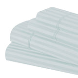 650 Thread Count Egyptian Cotton Sateen Stripe Bed Sheet Set - Egyptian Cotton Sheet Set by Superior Brand
