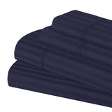 650 Thread Count Egyptian Cotton Sateen Stripe Bed Sheet Set - Egyptian Cotton Sheet Set by Superior Brand