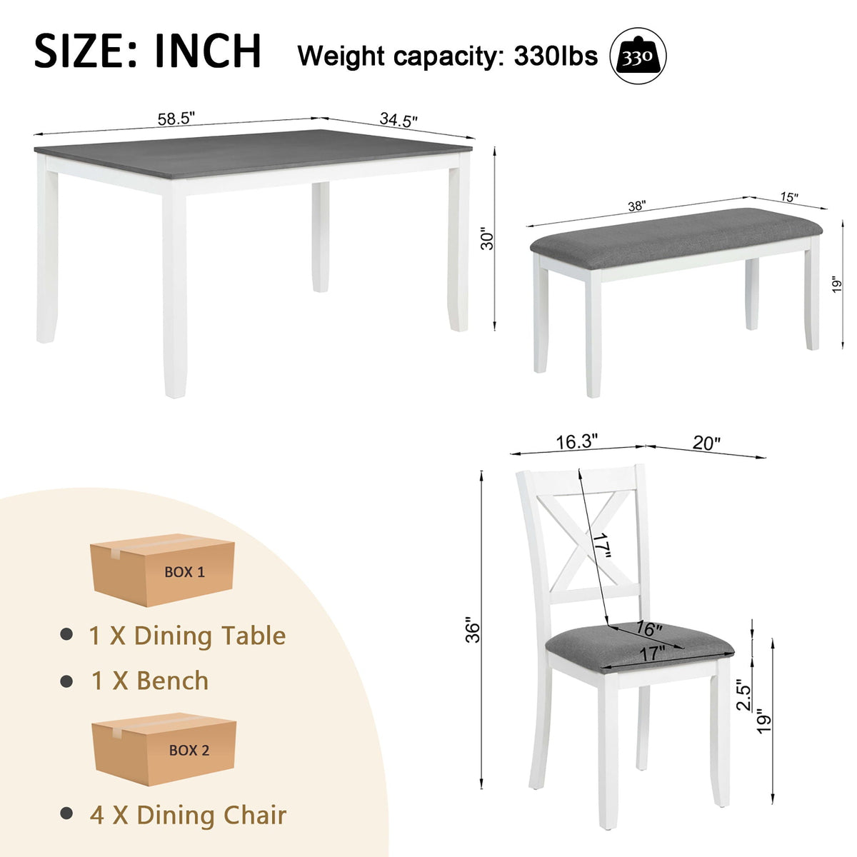 Modern Dining Table Set With Chairs For Kitchen