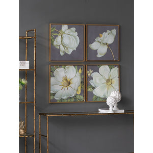 Botanical Wall Art Prints, Home Decor For Living Room Dining Room Bedroom Hallway (Set of 4) - Gray