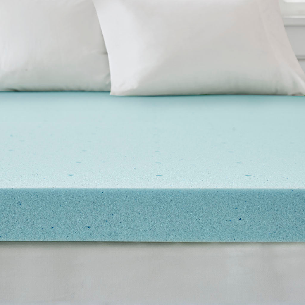 Hypoallergenic cooling gel memory foam mattress topper with removable cooling cover