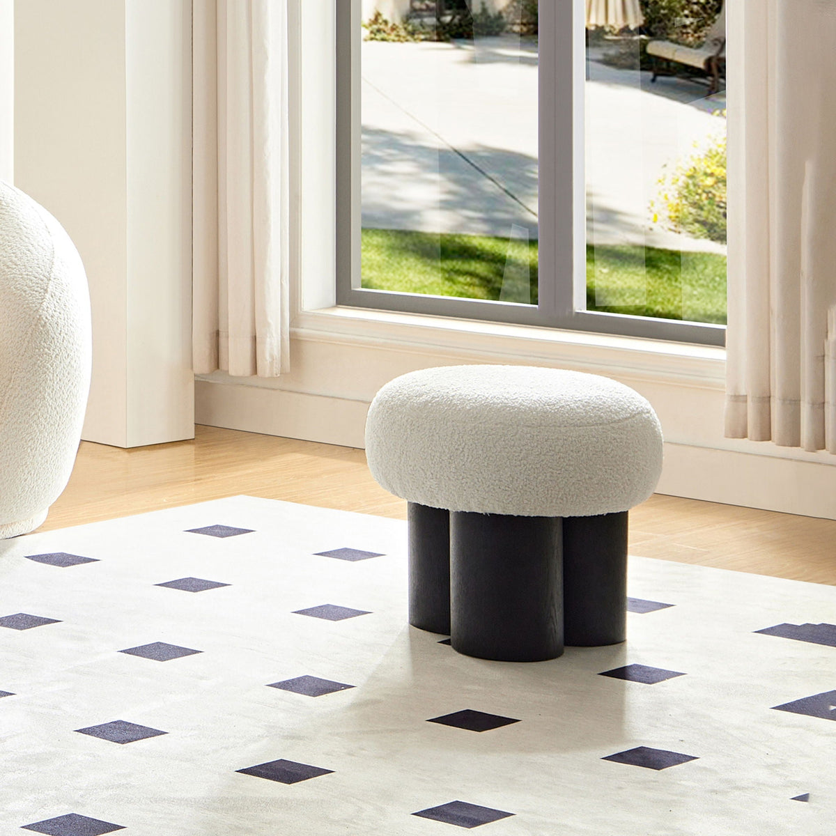 Versatile Mushroom Stool With Cushion