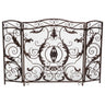 Mariella - Traditional Floral Iron Fireplace Screen With Ornate Design