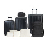 9-Piece Set (20'24'28 + a backpack, a toiletry bag, and 4 storage bags) BLACK