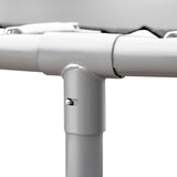 14ft powder-coated advanced trampoline with basketball hoop inflator and ladder(outer safety enclosure) orange