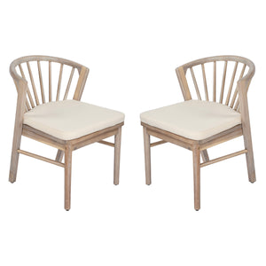 Outdoor Dining Chairs Set of 2, Acacia Wood Patio Chairs